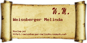 Weissberger Melinda névjegykártya